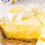 lemon pie inside the graham cracker crust