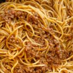 This easy Homemade Spaghetti Sauce Recipe with a homemade ground beef spaghetti sauce and spaghetti noodles. Delicious, kid-friendly dinner recipe that is a tried & true favorite.