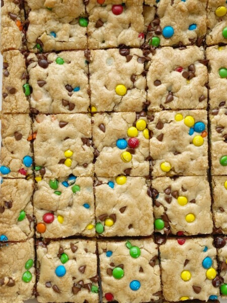Chocolate Chip Cookie Bars Together as Family