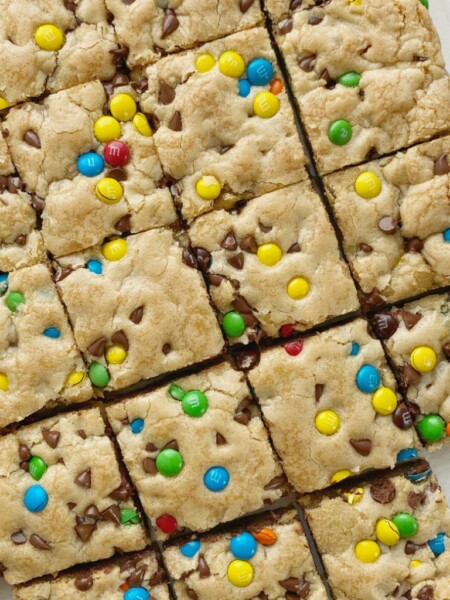 Chocolate Chip Cookie Bars Together as Family