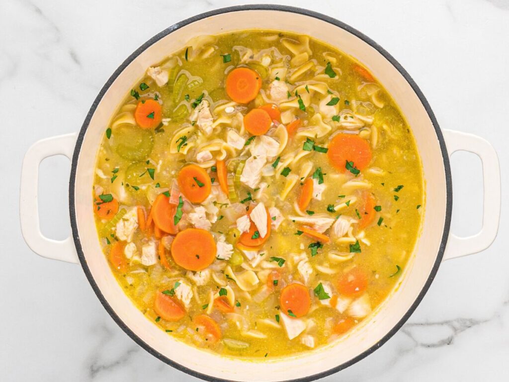 Easy One Pot Chicken Noodle Soup - Together as Family