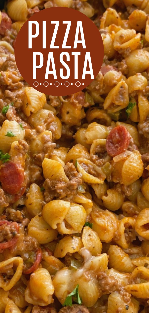 One Pot Pizza Pasta Together as Family