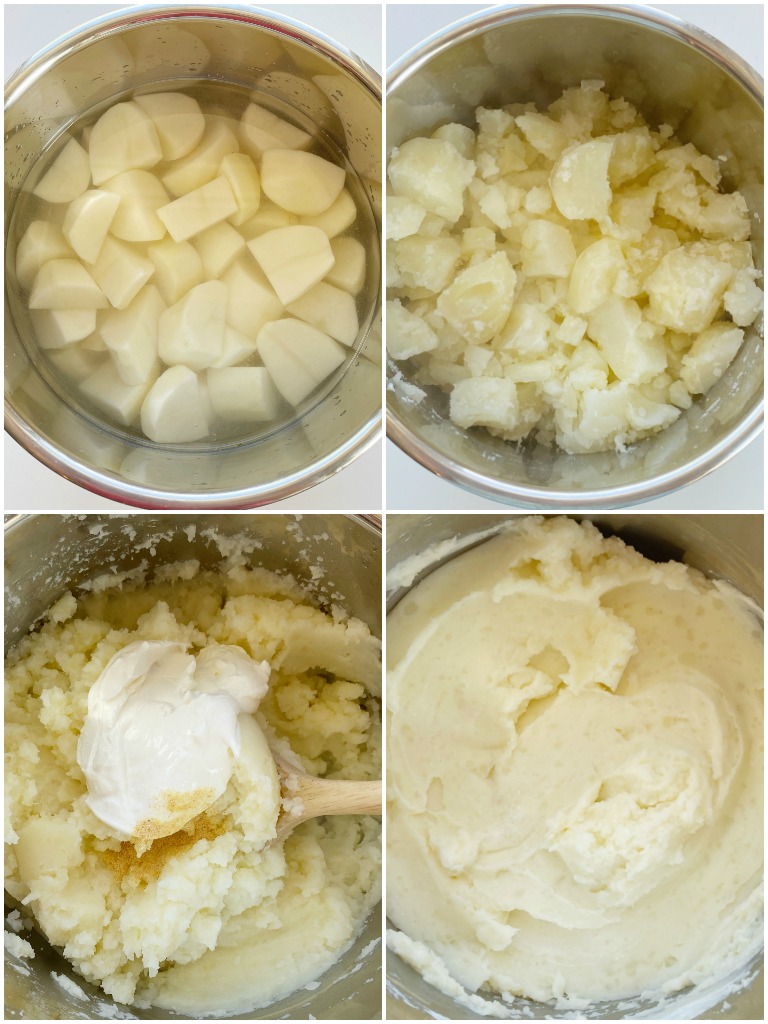 Step by step picture instructions on how to make instant pot mashed potatoes. 