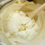 Creamy, fluffy mashed potatoes inside an Instant Pot pressure cooker.