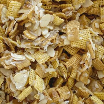 Easy snack mix recipe for Christmas Chex Mix