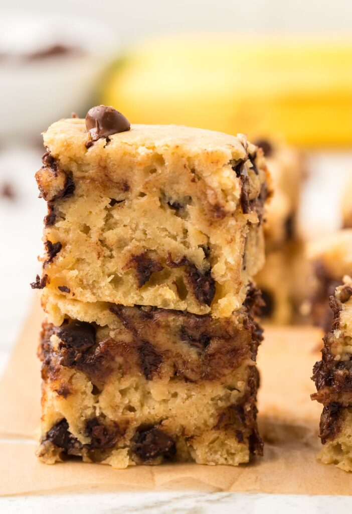 Stack of two banana bars