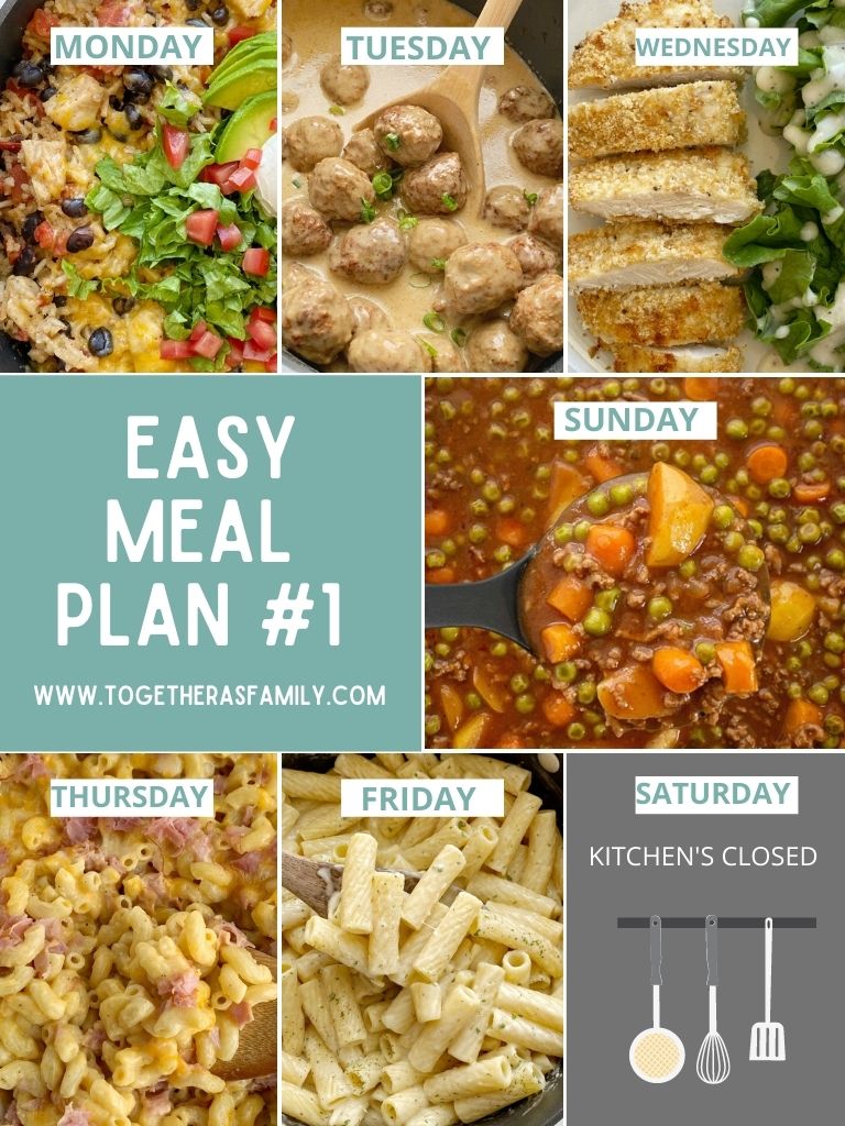Easy Meal Plan {week 1}
