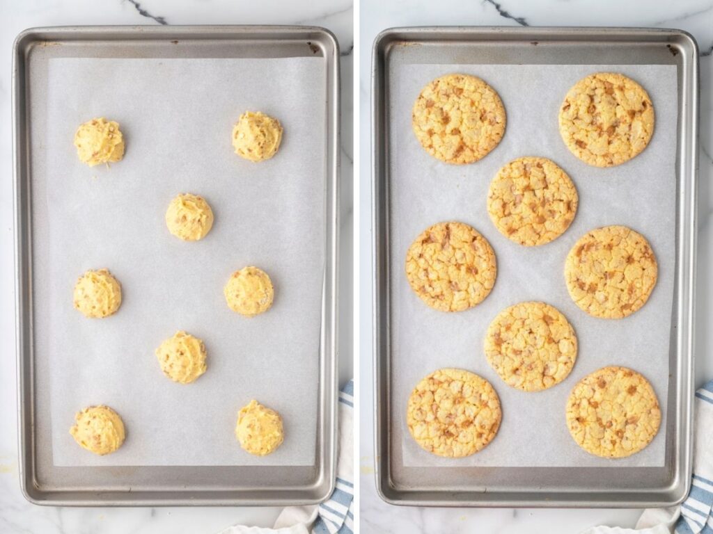 Toffee Cake Mix Cookies Together as Family