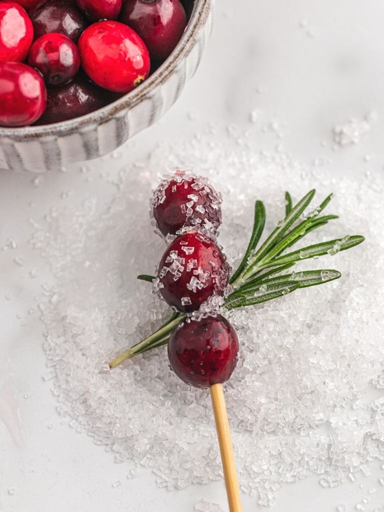 How to make garnishes for cranberry cider punch.