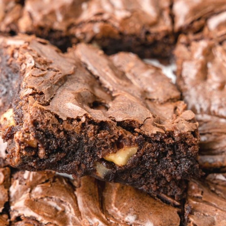 Nutella Brownies (Made With a Boxed Brownie Mix) Together as Family
