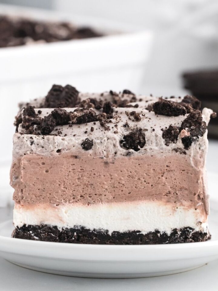 Layered Oreo Dessert Together as Family