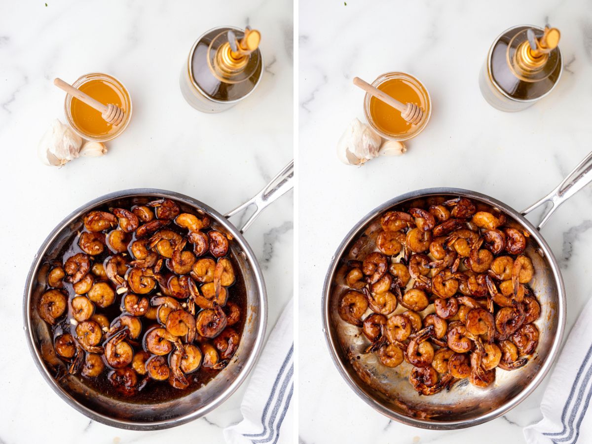 How to make this easy honey garlic shrimp with step by step photo instructions. 