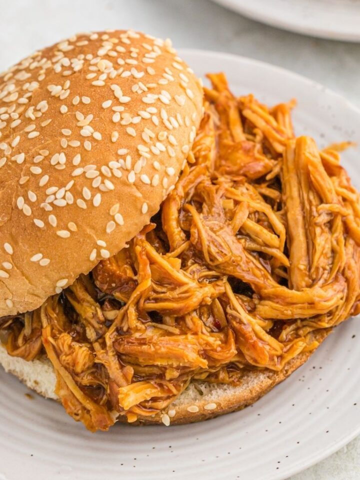 Slow Cooker Zesty BBQ Chicken Together as Family