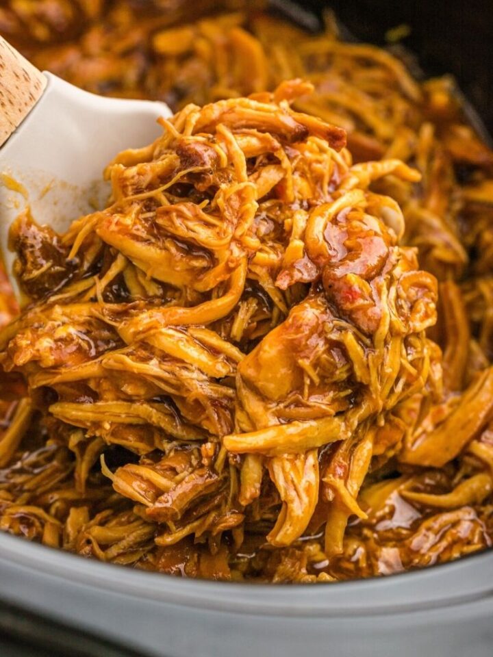 Slow Cooker Zesty BBQ Chicken Together as Family