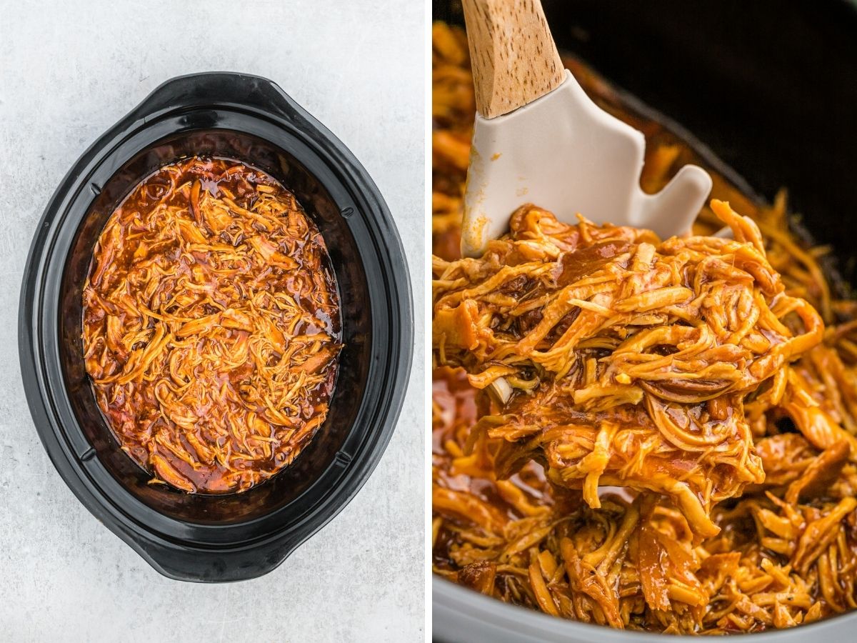 How to make zesty bbq chicken in the crockpot with step by step picture instructions. 