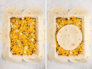 How to make sheet pan quesadillas with this easy step by step tutorial with pictures.