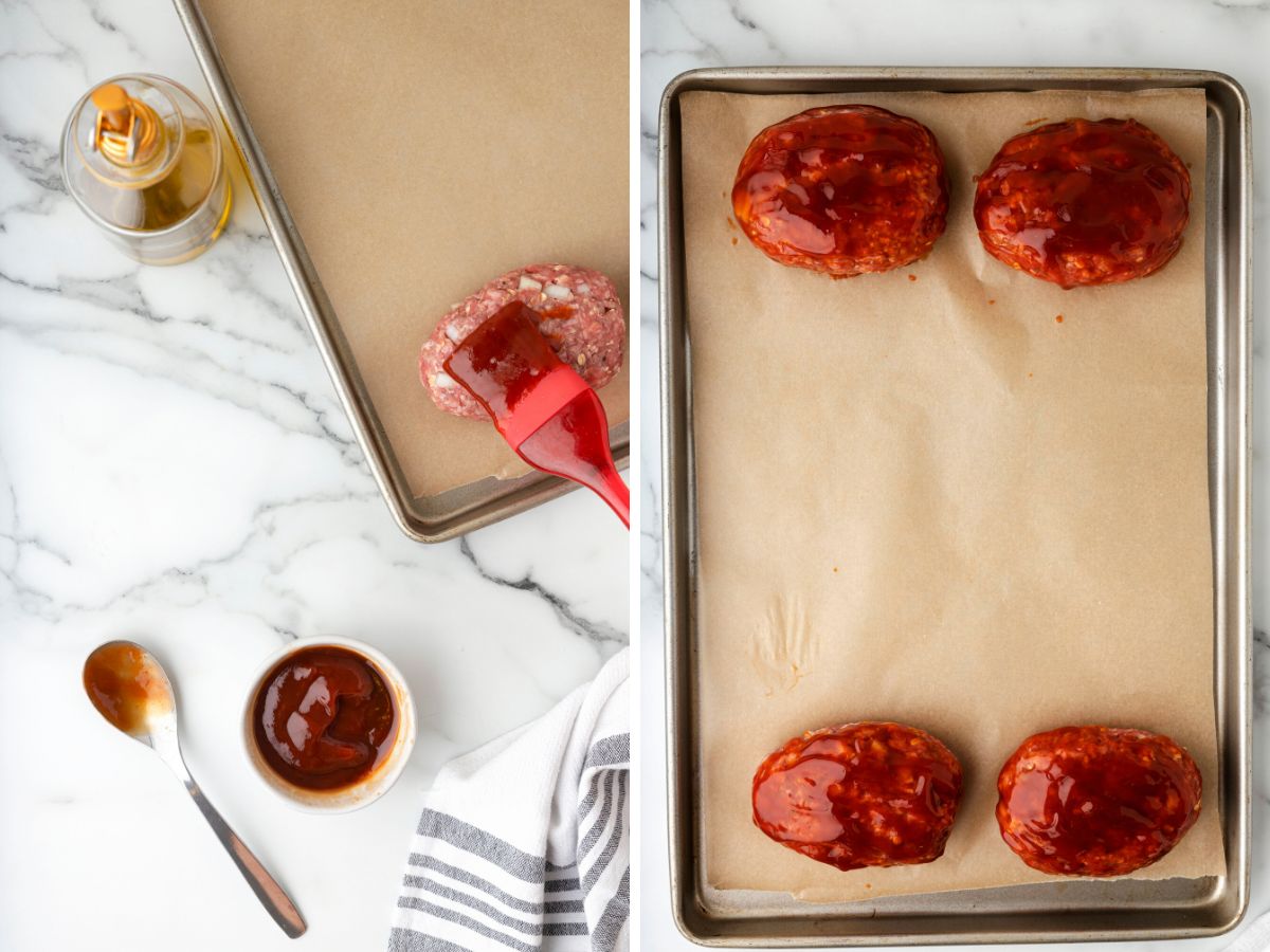 How to make mini meatloaf on a sheet pan with vegetables with these easy step by step tutorials with pictures. 