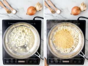 How to make homemade rice pilaf with orzo and white long grain rice. Step by step photos with directions for the recipe with pictures.