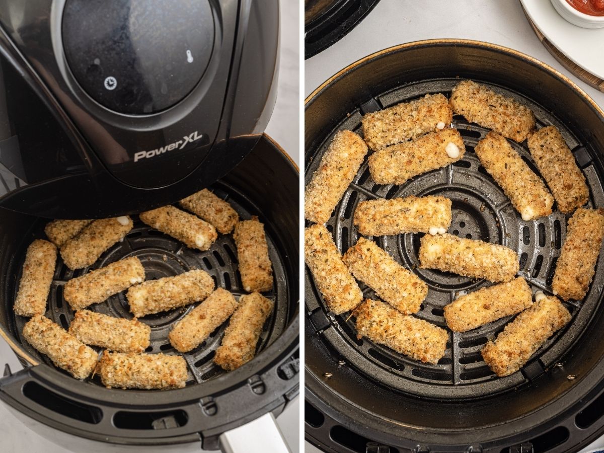 How to make mozzarella sticks in the air fryer.