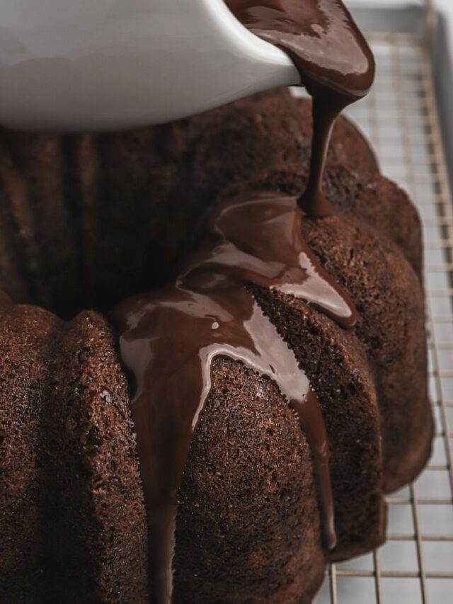 Chocolate Brownie Bundt Cake Together as Family
