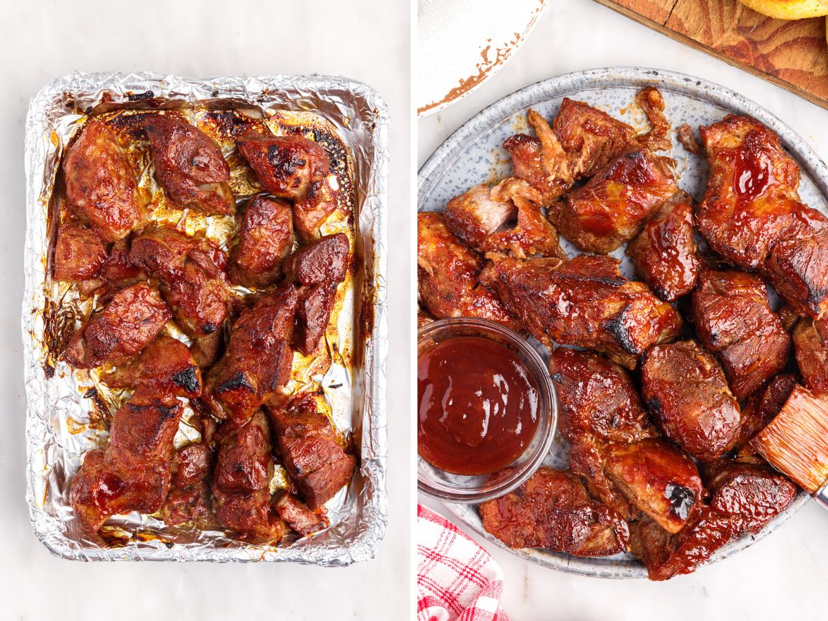 How to make boneless pork ribs in the pressure cooker with step by step picture instructions in this photo collage. 