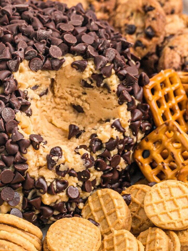 Peanut Butter Cookie Dough Cheeseball Together as Family