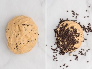 How to make an edible dessert cheeseball with step by step process photos.