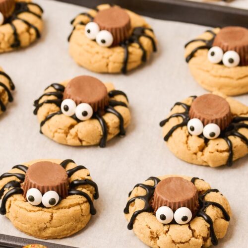 Peanut Butter Spider Cookies Together as Family