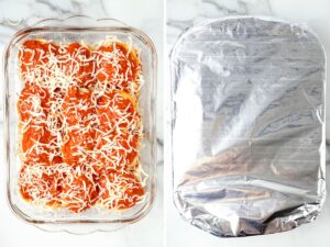 How to make easy ravioli casserole with step by step process photos.