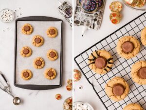 How to make these halloween cookies with step by step directions with pictures.