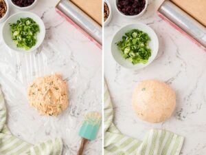 How to make this cheeseball recipe with step by step process photos.