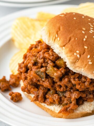 Front image for this recipe for sloppy joes