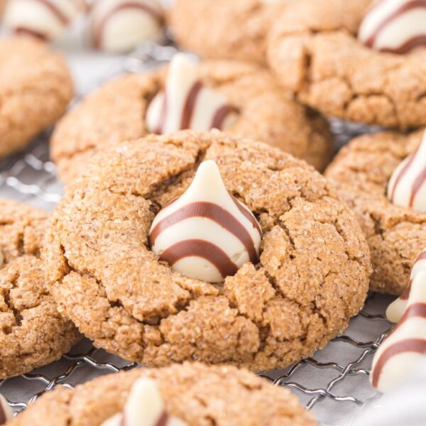 Gingerbread Kiss Cookies Together as Family
