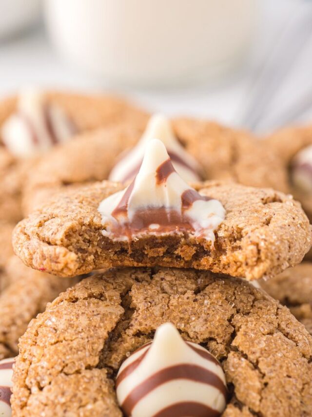 Gingerbread Kiss Cookies Together as Family