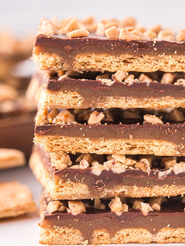 Stack of toffee bars