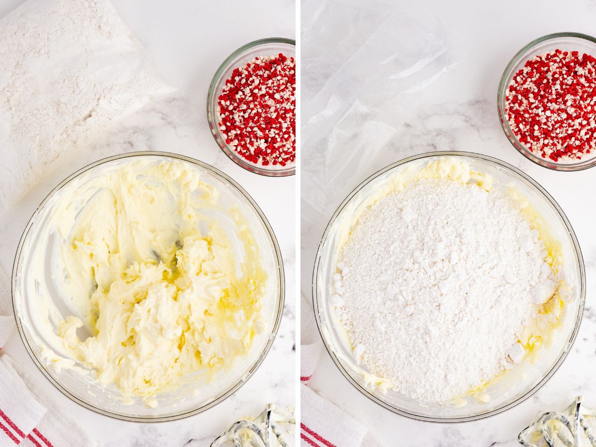 How to make peppermint cookies with step by step process photos. 