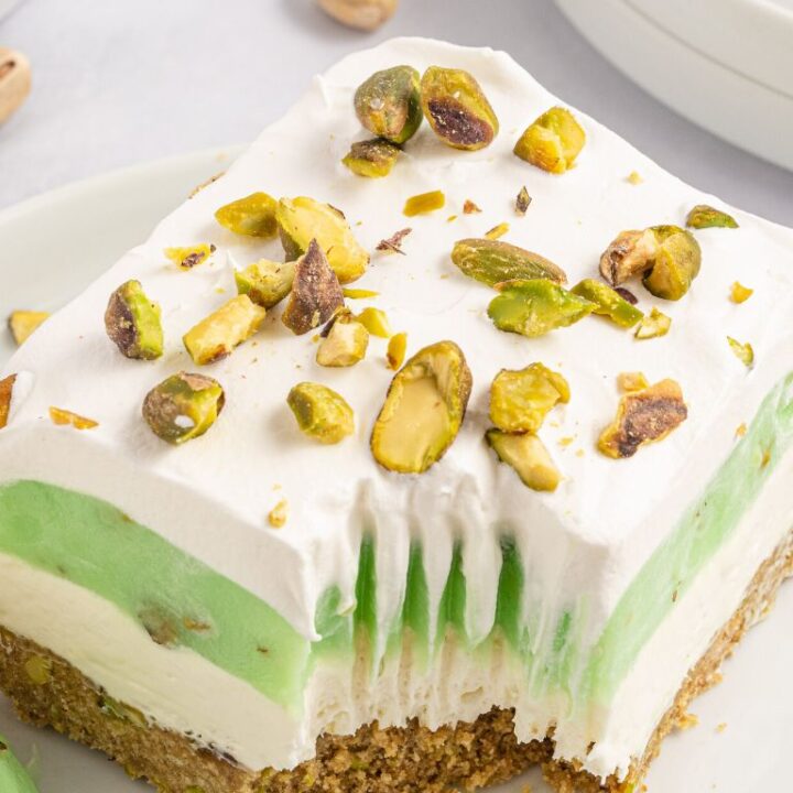 Pistachio Pudding Dessert Together as Family