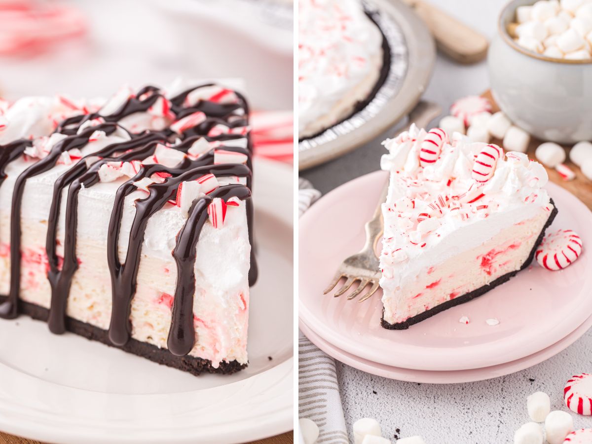 How to make peppermint pie with step by step process photos.