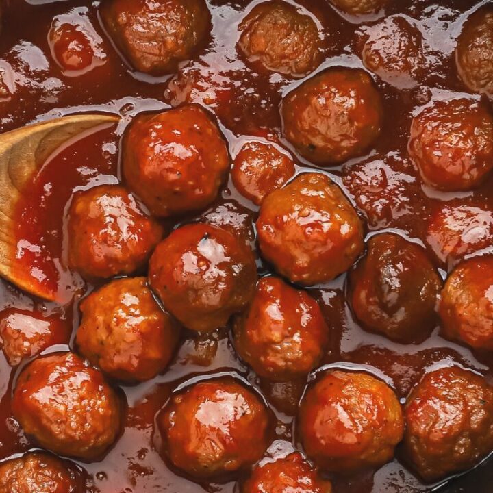 Crockpot Jelly Meatballs Together as Family