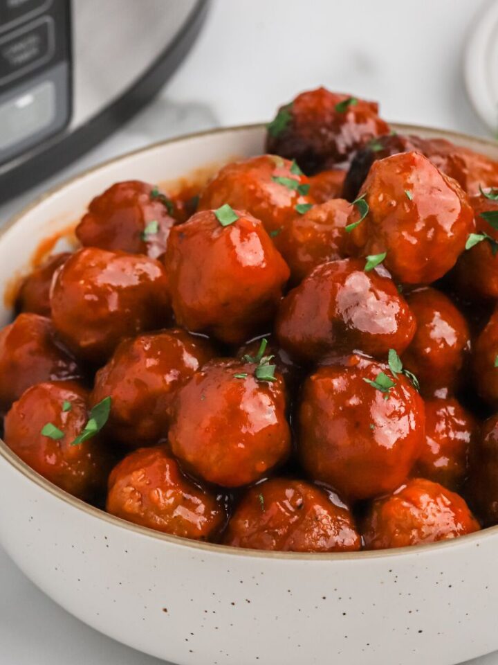 Crockpot Jelly Meatballs Together as Family