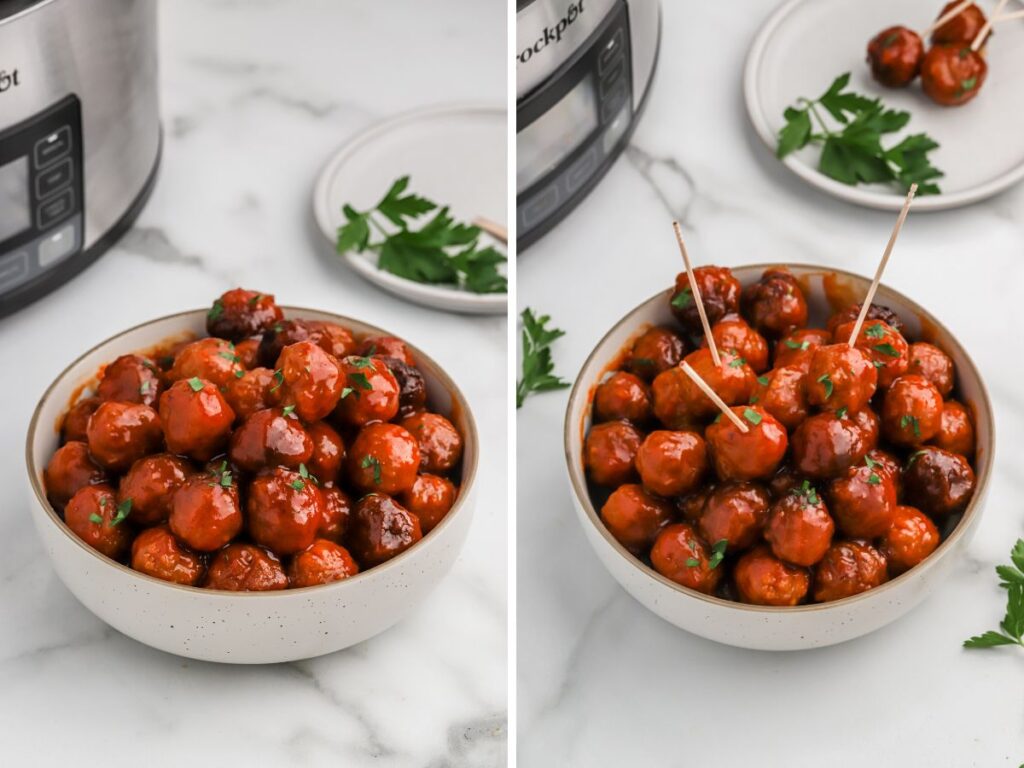 Crockpot Jelly Meatballs - Together as Family