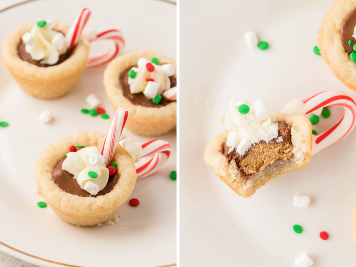 How to make hot chocolate cookie cups with step by step instructions with pictures. 