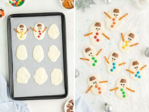 How to make melted snowman bark with step by step process photos.