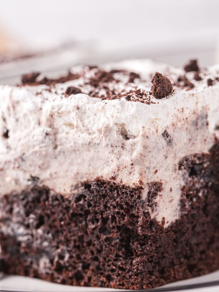 Close up of a slice of cake