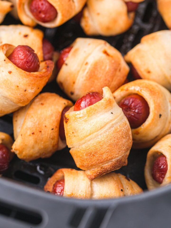 Air Fryer Pigs in a Blanket Together as Family