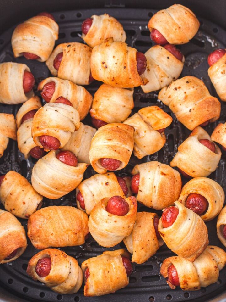 Air Fryer Pigs in a Blanket Together as Family