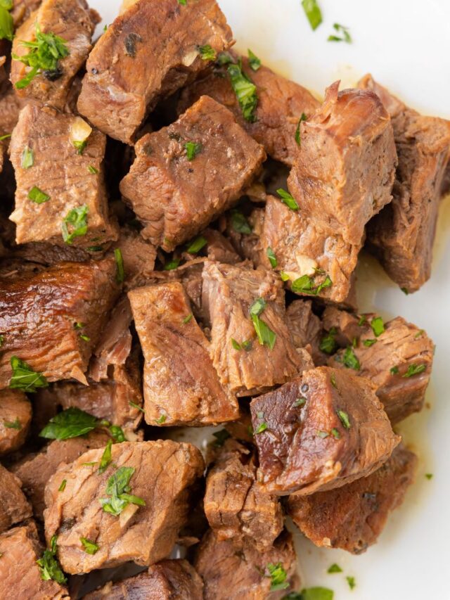 Crock Pot Steak Bites Together as Family