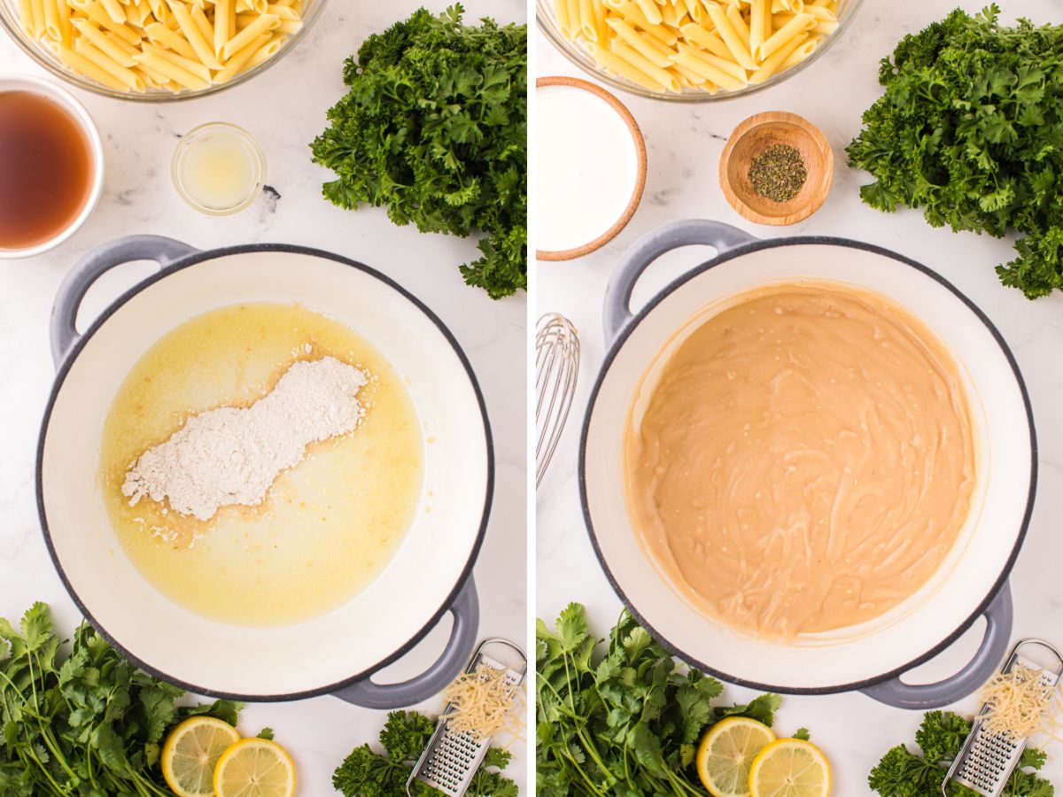 Step by step process photos showing how to make this easy penne pasta dinner recipe. 