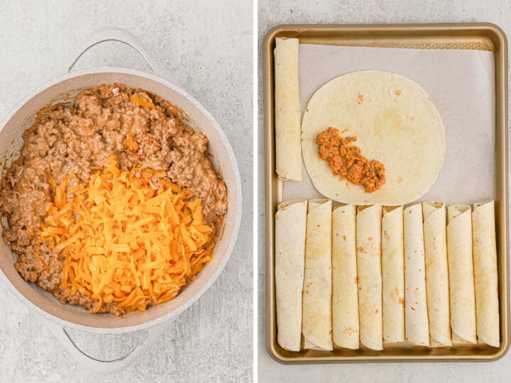 Creamy Ground Beef Flautas (Oven Baked) Together as Family