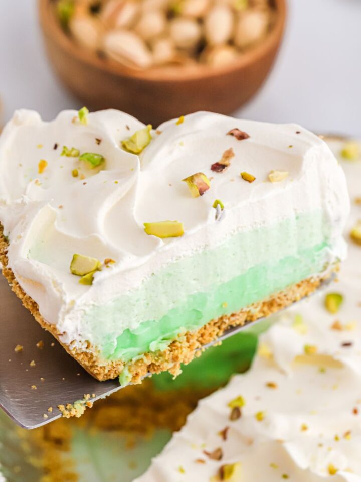 Triple Layer Pistachio Pudding Pie Together as Family